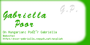 gabriella poor business card